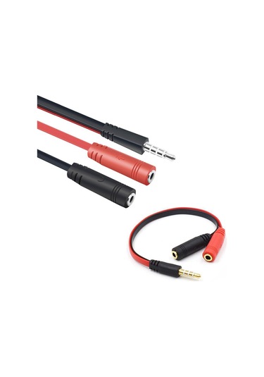3.5Mm Bilgisayar / Cep Telefonu Kulaklık Mikrofon Ayırıcı Kablo