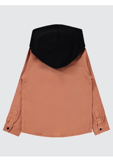 Civil Boys Erkek Çocuk Kapşonlu Gömlek 6-9 Yaş Kiremit Kiremit