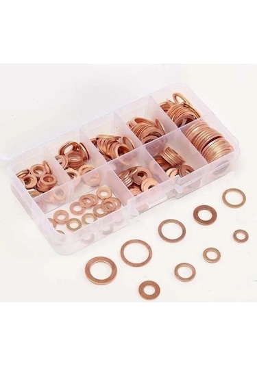 Novahub 200 Adet Bakır Conta Somun Seti M5-m14 Vidası Pul Bağlantı Elemanı