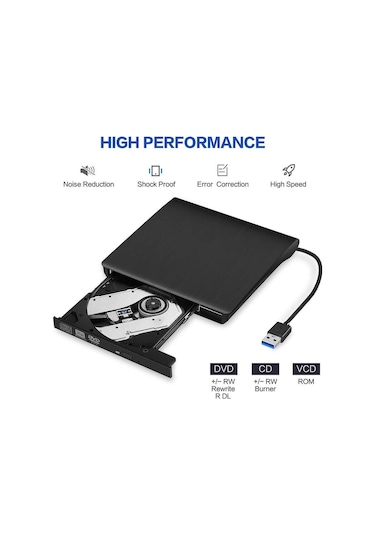 Harici USB 3.0 DVD - RW Writer CD DVD Yazıcı Okuyucu Optik Sürücü