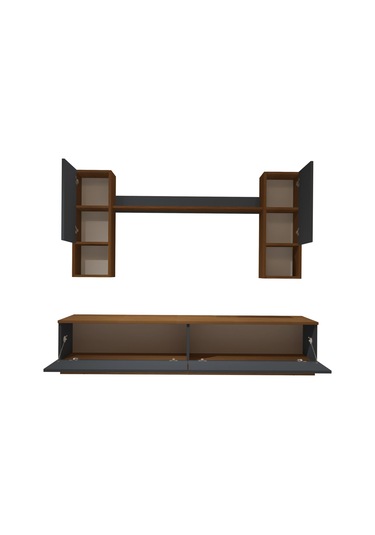 Decoraktiv Eko 5dab Mdf Std Tv Ünitesi Tv Sehpası Ceviz - Antrasit