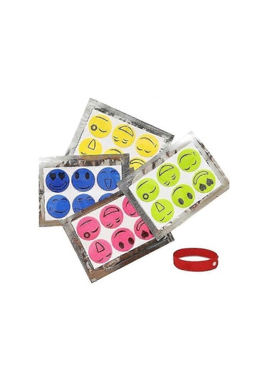 300 Adet Smiley Sivrisinek Kovucu Böcek Kovucu Etiketler