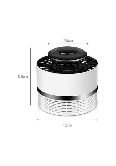 Geeksen Ev İçin Led Işıkli Usb Halka Aracı, Kimyasız 20-50 M² Etki Alanlı Beyaz Küçük Boy Sinek, Mus, Uçan Haşere Tutucu