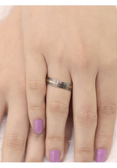 14 Ayar Altın Siyah Alyans Yüzük