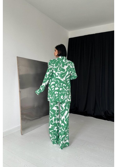 Modasize Yeşil Ceket Ve Pantolon Takım Yeşil
