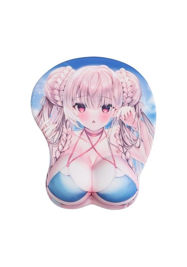 Sevimli Seksi Kız Silikon 3d Mouse Pad Anime Bilek Dinlenme Desteği Opie Ergonomik Kaymaz Yaratıcı Anime Mouse Pad Pembe & Mavi