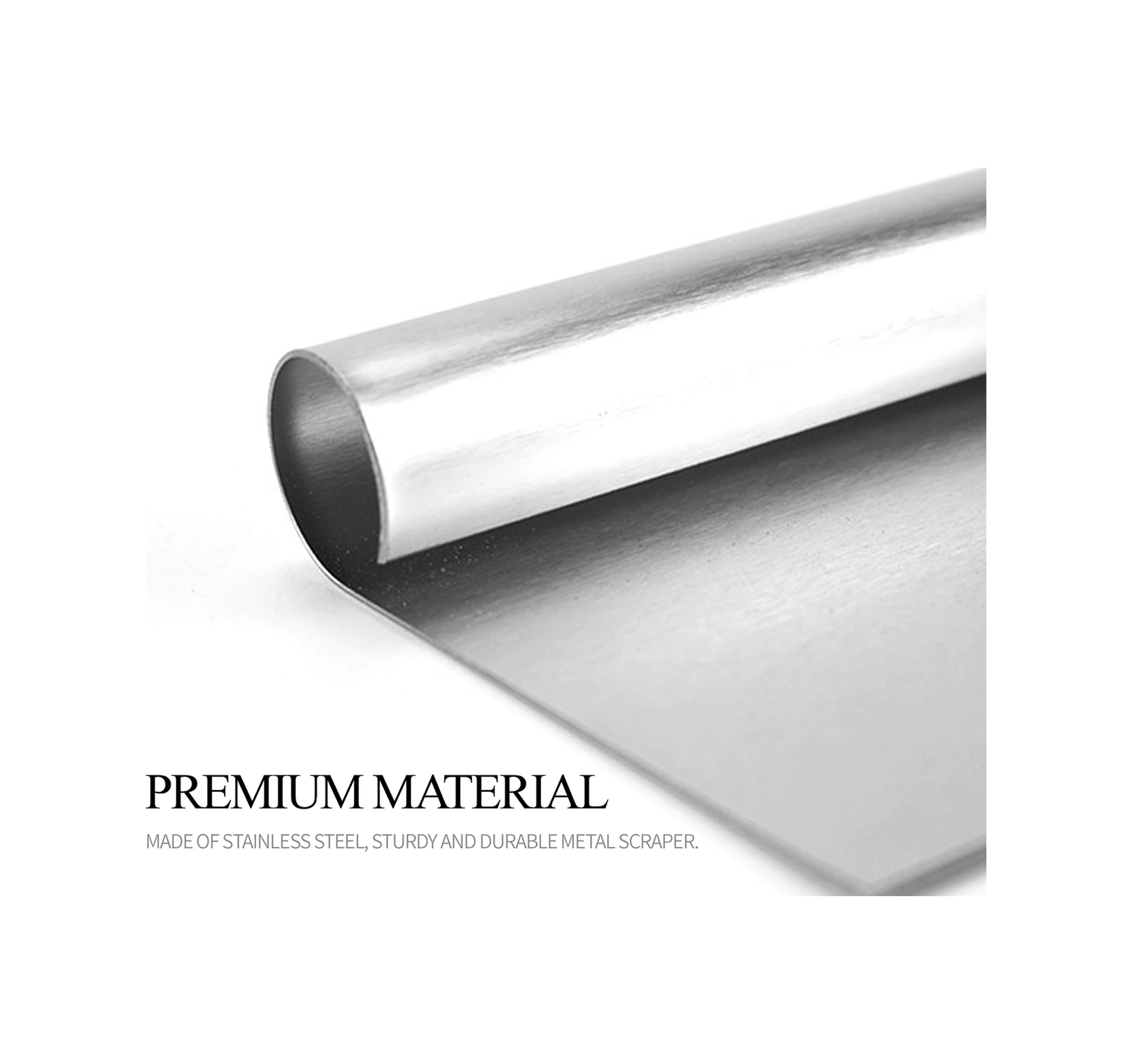 Youmex Paslanmaz Çelik Hamur Kestiği - Hamur Ayırma, Tahta Temizleme, Yemek Taşıma - Ev & Restoran Mutfak Aleti 25.5cm Diğer