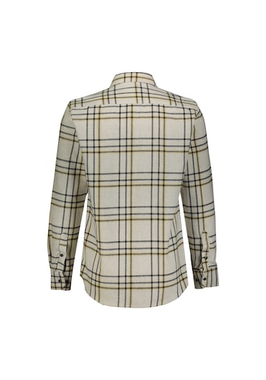 Finesuits Erkek Flanel Gömlek 2422204014.flr Ekru