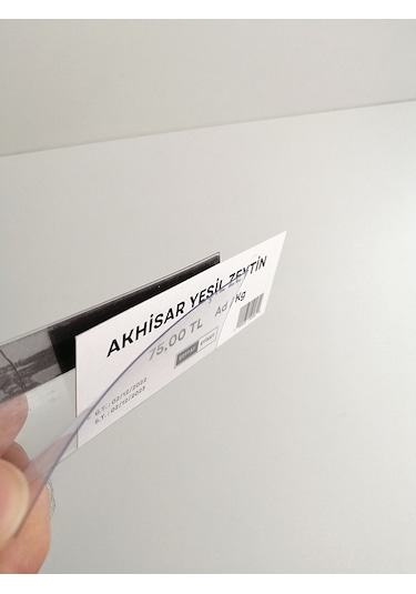 Şeffaf Etiket 50 Ad Pvc Magnet Etiketlik Mıknatıslı 8x6 Cm Raf Etiket Cebi