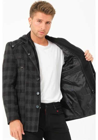 K7532 Dewberry Erkek Kaban-ekose-siyah Ekose-siyah