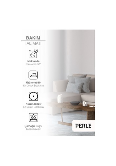 Br Perle Home Daily Series Açık Gri Renk Kırlent Yastık Kılıfı Açık Gri