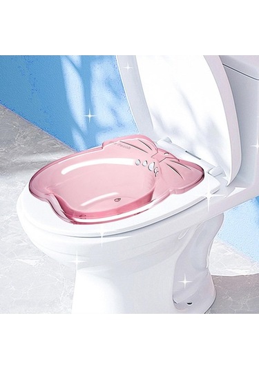 Trendooze Homyl Kadın Yaşlı Klozet Kapağı, Pratik Pembe Desen Pembe