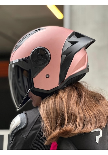 Ls2 Aırflow 2 Rose Gold Kask Siyah Vizör Spoiler Rose Gold