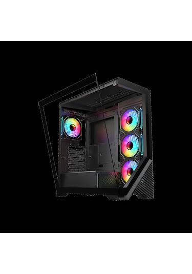 Vento Vg4202fl Mid Tower, 750w 80+ Siyah, Temperli Cam, Rgb, Atx Gamıng Kasa