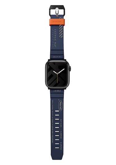 Watch 44mm Kordon Skinarma Shokku Silikon Strap Kayış Mavi