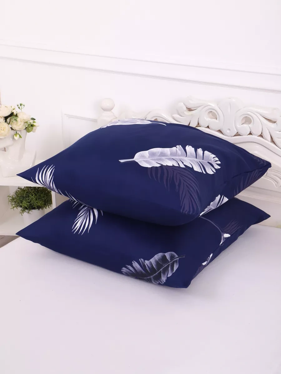 Inteteks Fermuarlı Yastık Kılıfları 70x70 2 Adet Polysaten 248582352 Mavi Kadife