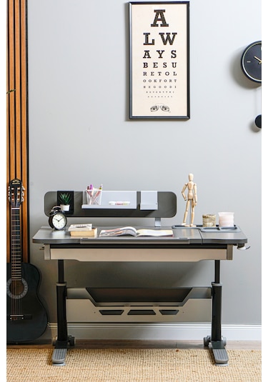 Sirius Standart Yükseklik Ve Eğim Ayarlı Bilgisayar Ve Oyuncu Masası, Ofis Ve Çalışma Masası Gri Gri Sirius Standart Yükseklik Ve Eğim Ayarlı Bilgisayar Ve Oyuncu Masası, Ofis Ve Çalışma Masası Gri Gri