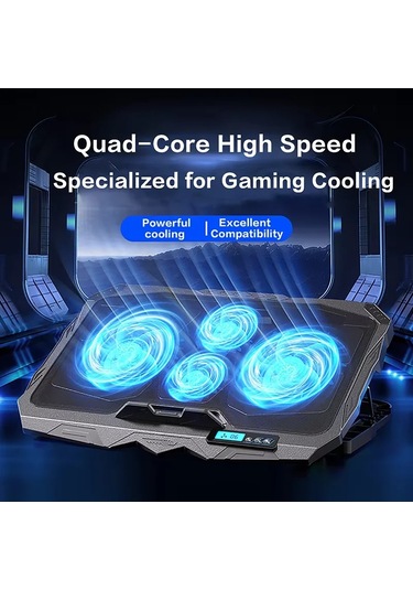 Dizüstü Soğutma Pedi, 12 "-17" Bilgisayar İçin 4 Sessiz Fanlı