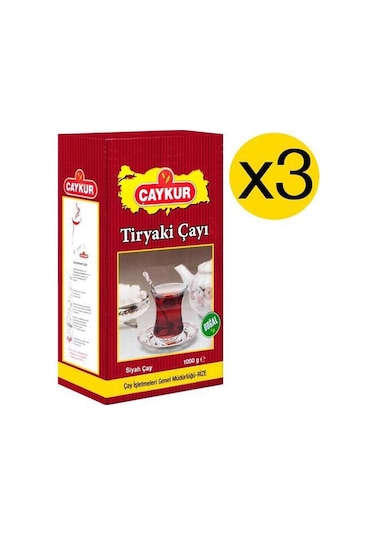 Çaykur Tiryaki Siyah Dökme Çay 3 x 1 KG