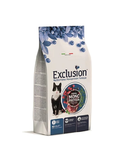 Exclusion Mediterraneo Monoprotein Düşük Tahıllı Ton Balıklı Ve Narlı Kısırlaştırılmış Kedi Maması 12 KG