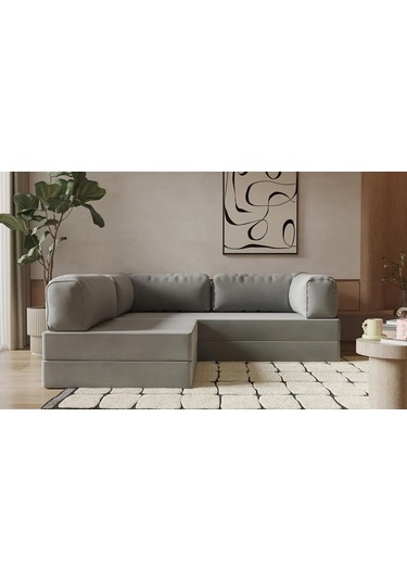 Legoom Gri Köşe Açılır Kanepe Yatak Olabilen Rahatlama , Aktivite Koltuk, Köşe Takımı Gri