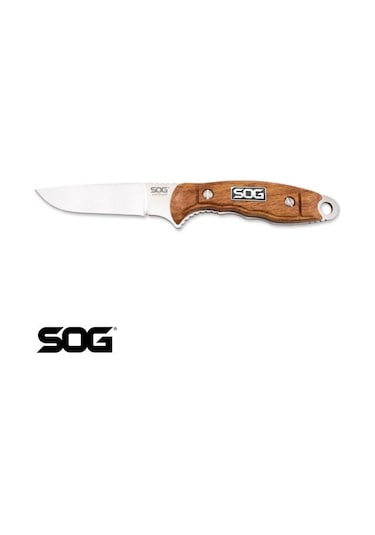 Sog Ht022l Huntspoint Ahşap Saplı Avcı Kamp Bıçağı Kahverengi