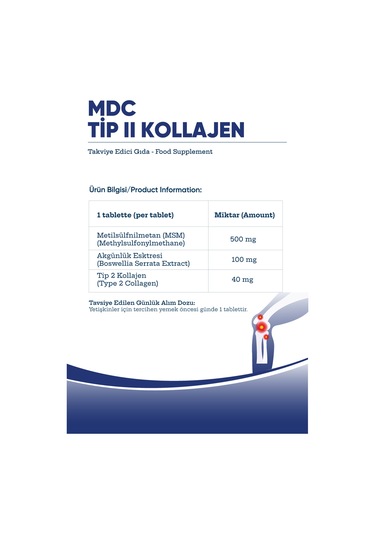 Mdc Tip 2 Kolajen+Msm+Boswellia 30 Tablet