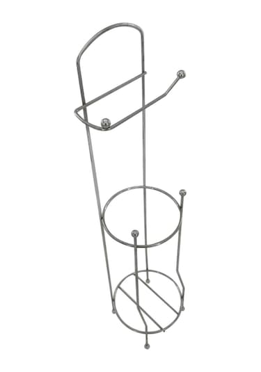 Suntek Dikey Tuvalet Kağıdı Tutucu Kağıt Rulo Pratik Demir Gümüş