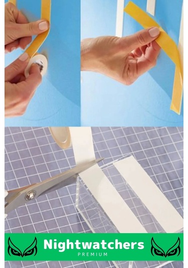 Extra Güçlü Uzun Ömürlü Kuvvetli Yapışkan Kolay Uygulanır İz Bırakmaz Çift Taraflı Köpük Bant 2 Adet