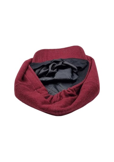 Uniquetrenders Kadın Arkadan Lastikli Kışlık Baretta Şapka Bordo