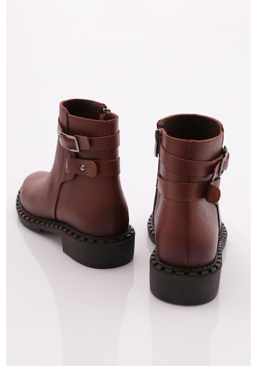 Dgn 050 Kadin Yani Kemerli Klasik Bot 050-2495-R2133 Taba