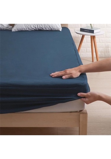 Novahub %gül Renkli Derin Cep Elastik Bantlı Yatak Portector Kapak 90x200x30cm Polyester Yatak Topper% Gül