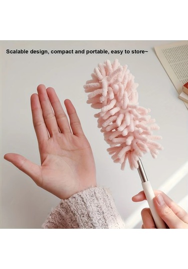 Fochsia Pink 1 Adet Ayarlanabilir Araç Vakumu Esnek Uzun Saplı Ev Ve Araç Temizliği İçin