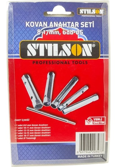 Nalburkent Stilson Kovan Anahtarı Seti 6 Parça 8-17mm İki Ağızlı El Tutamaklı