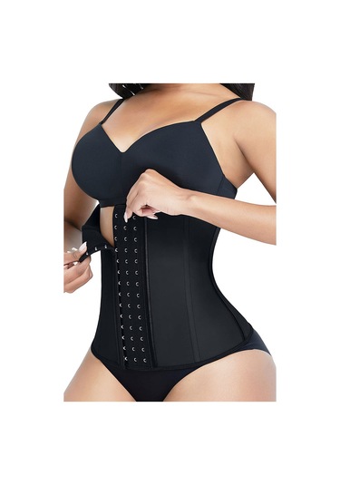 Pastimore Askısız Latex Korse Siyah