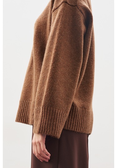 Chunky Oversıze Kazak Sıcak Kahve Sıcak Kahve