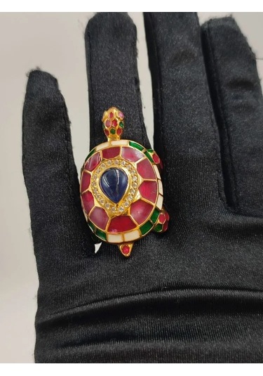 925 Ayar Gümüş Mine İşlem Yüzük 247 Altın