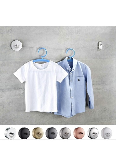 Ganzhoushop 2025 Son Model Geri Çekilebilir Çamaşır İpi Paslanmaz Çelik Ağır Hizmet Tipi 9feet Maks. Çok Renkli