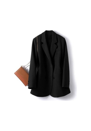 Kadın Takım Elbise Ceket Yaka Uzun Kollu Çift Sıralı Cepli Takım Elbise Ceket Düz Şarap Kırmızısı Bordo