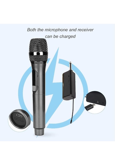 Electroon T-mt07-ee Uhf Sabit Frekanslı 2 Adet Kablosuz Telsiz El Mikrofon