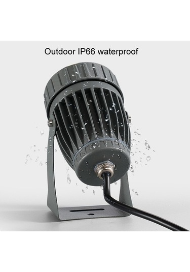 Tongxida 10w Tek Işın Led Spot Dış Mekan Su Geçirmez Aydınlatma Sütun Lambası Uzaktan Kumandalı Renk: 5'den 1'i Seç Diğer