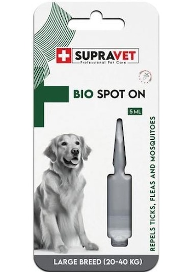 Supravet Büyük Irk Köpek Deri Ve Tüy Bakım Dış Parazit Bitkisel Damla Large Breed 5 Ml