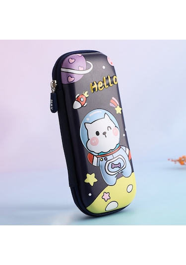 Erkek Çocukları İçin Sevimli Hayvan Karikatürlü Kalem Kutusu, Üç Katmanlı Erkek Çocuk Kalem Kutusu, Sevimli Kalem Kutusu, Erkek Çocukları, Okula Dönüş Ürünleri Th