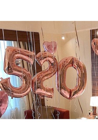 2 Adet 40 İnç Alüminyum Folyo Numarası Balonlar Doğum Günü Düğün Nişan Partisi Dekor Çocuk Balosu Malzemeleri 1-altın