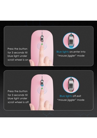 Flybuy 2.4 G Kablosuz Rgb Jiggler Fare, Çift Modlu Bluetooth Diğer