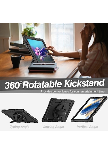 Samsung Uyumlu Galaxy Tab A8 10.5 Sert Pc Yumuşak Silikon Kılıf