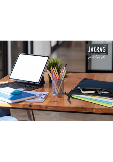 Jacbag Lacivert Erkek A4 Zip Folder İki Bölmeli Dosya Ve Evrak Çantası