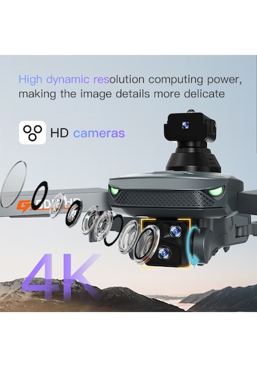 Gd12 Güçlü Fırçasız Motor 4k Kamera 2 Batarya Tasıma Cantalı Kulaklık Ve Akıllı Bileklik Hediyeli