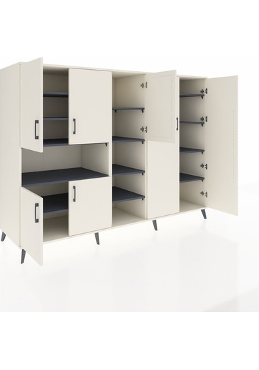 Kronos Dolap 13 Raflı 7 Kapaklı 220x59x163 Aytaşı-aytaşı/antrasit Aytaşı-aytaşı/antrasit