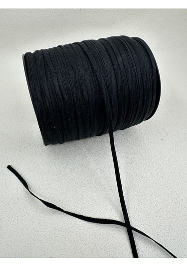 4 Mm Askılık Grogren Şerit 5 Metre - Siyah